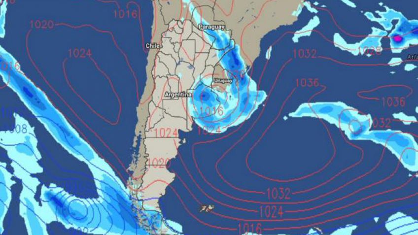 Clima: posible "ciclogénesis" el fin de semana