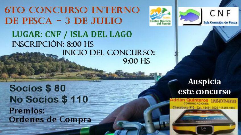 Sexto y último concurso de Pesca en el Centro Náutico del Fuerte.