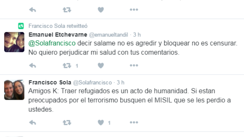 Picante cruce entre militantes locales