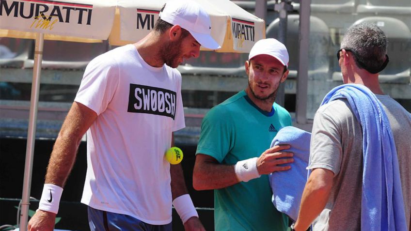 Del Potro y Mónaco entrenaron juntos pensando en Italia