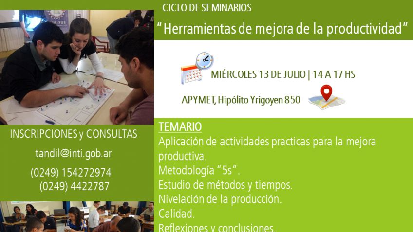 Nuevo seminario de herramientas para la mejora de la productividad
