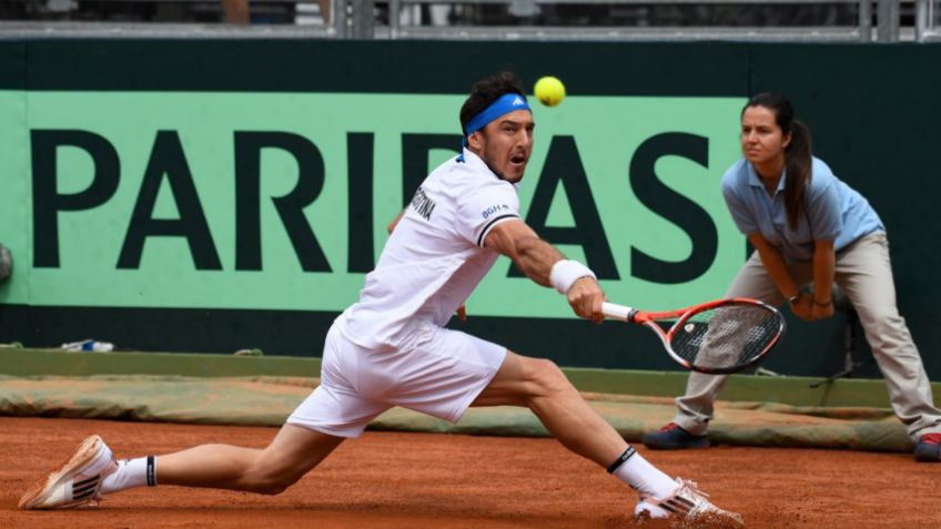 Pico Mónaco no tuvo ninguna chance ante Fognini y empató Italia