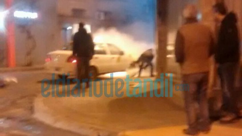 Se incendió un taxi