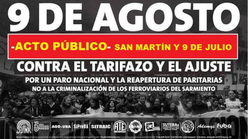 "Contra el tarifazo y el ajuste"