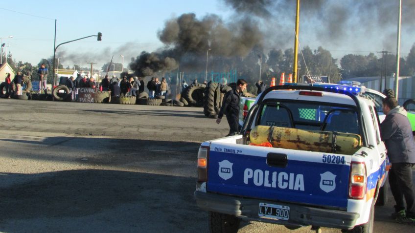 Manifestación con presencia policial