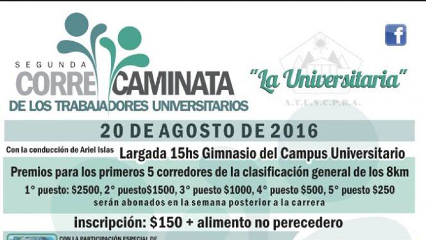 Desde este miércoles inscriben para la 2da. Correcaminata Universitaria