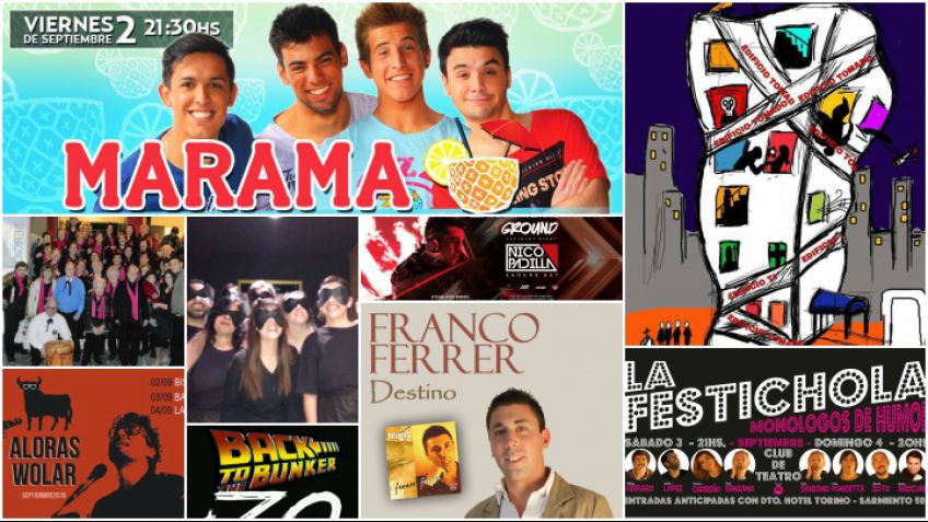 La agenda artística del fin de semana