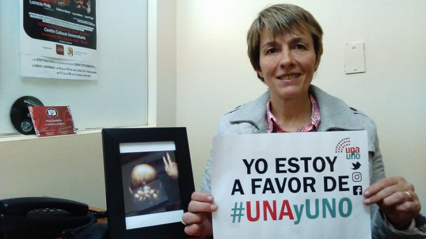 María Eugenia Poumé a favor de la Ley Una y Uno