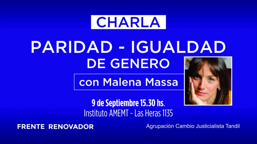 Este viernes, Malena Massa estará en Tandil