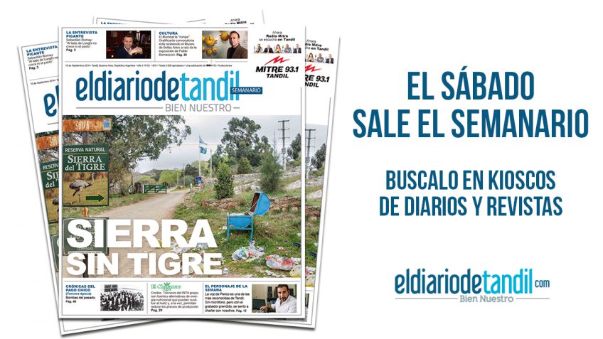 "Sierra sin tigre", la nota de tapa del semanario