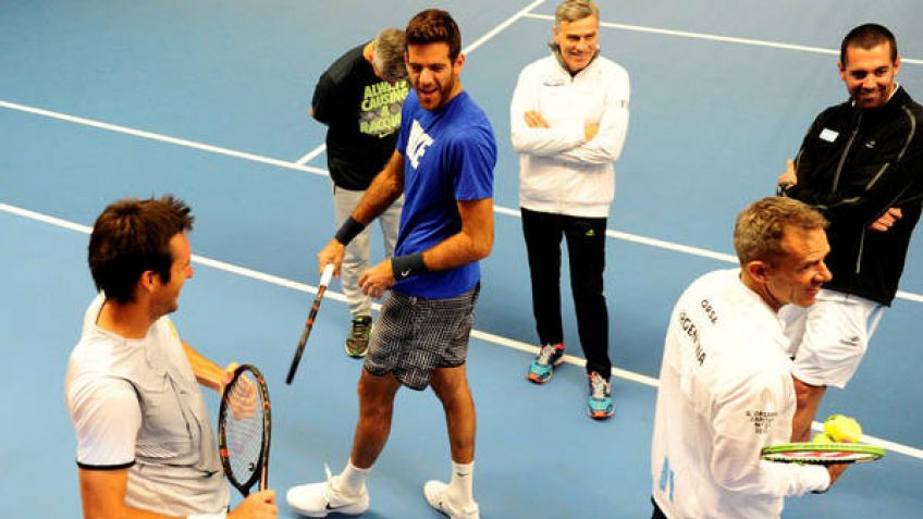 Del Potro llegó a Glasgow y se integró al equipo de Copa Davis
