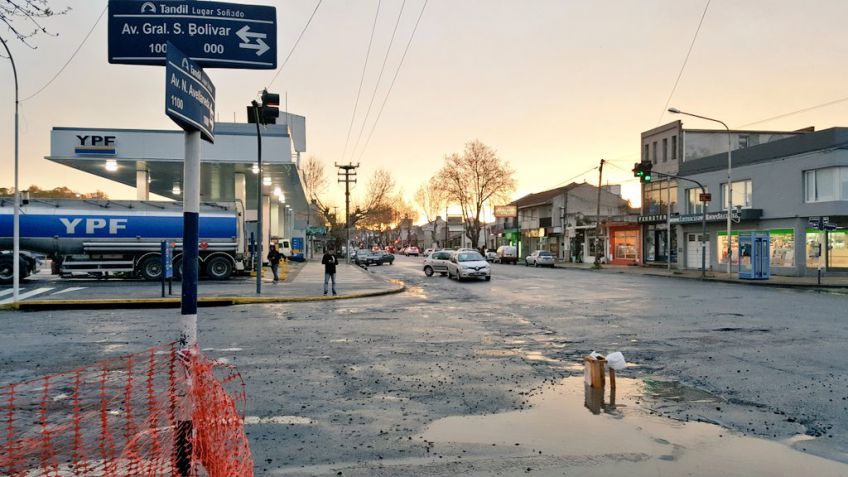 Lluvia, bache y cajón