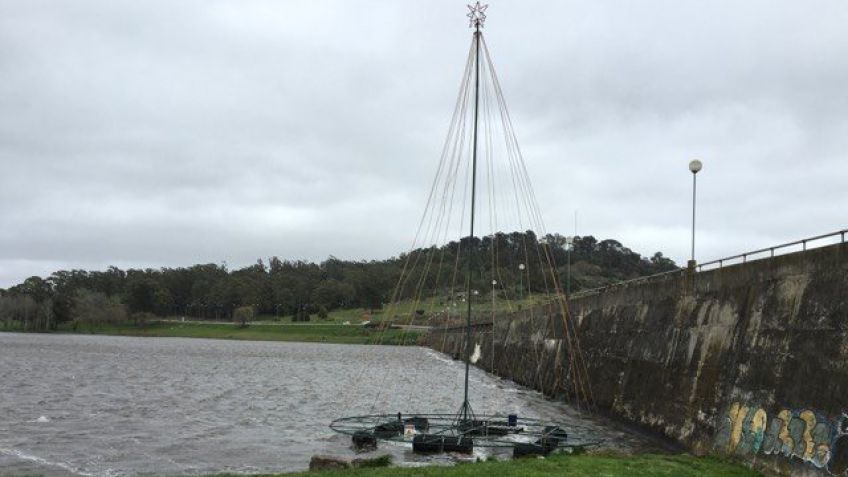 El viento adelantó la navidad en el Lago del Fuerte