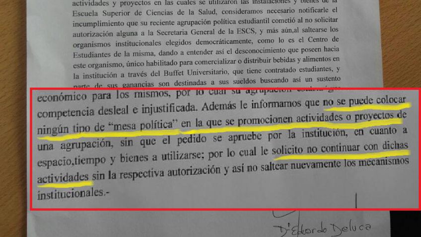 Censuran a Franja Morada en la Escuela de Salud UNICEN