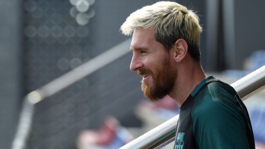 Messi volvió al campo de juego para realizar trabajos de recuperación