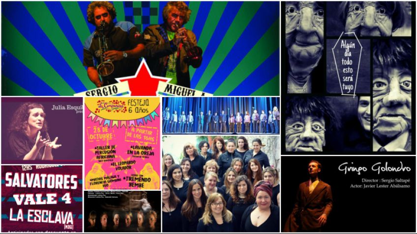 La agenda artística trae muchas propuestas