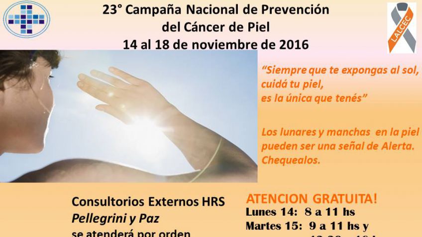 LALCEC Tandil realizará exámenes gratuitos de de piel 