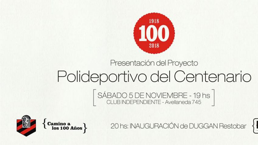 Independiente presentará el proyecto del Polideportivo del Centenario