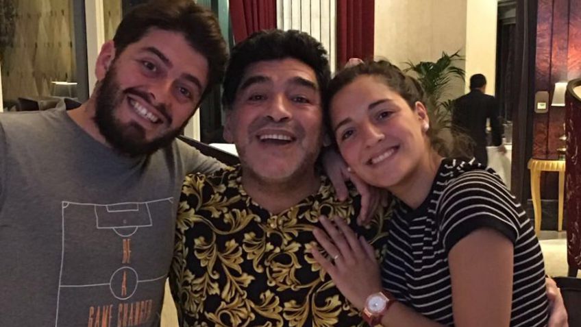 Diego Maradona festejó su cumpleaños número 56 junto a sus hijos Diego Jr y Jana