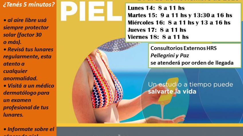 Semana de atención gratuita de cáncer de piel