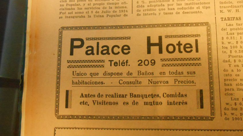 UN AVISO DEL PALACE HOTEL