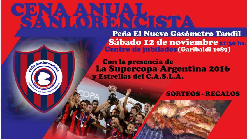 La peña de San Lorenzo tendrá su cena anual