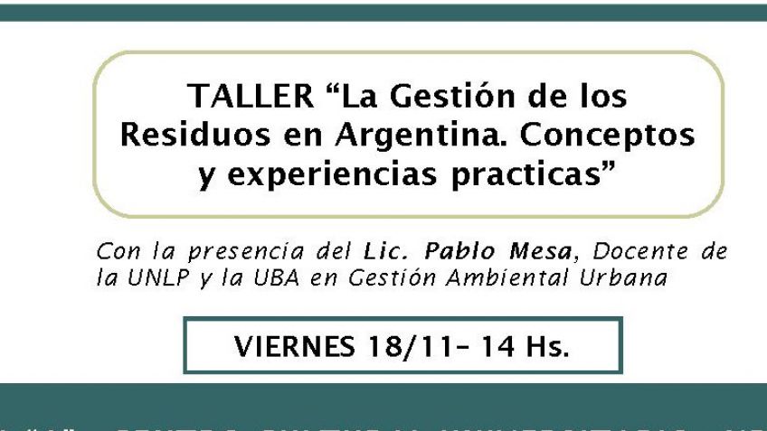 Se realizara un taller sobre gestión de los Residuos 