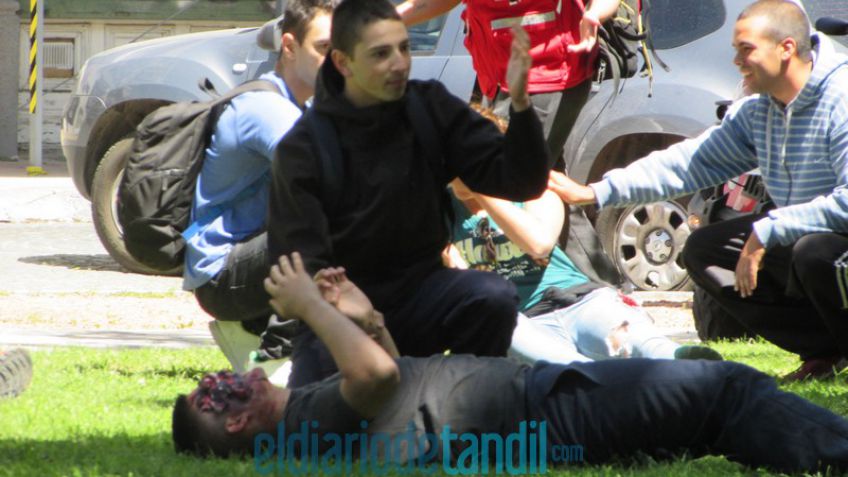 La Cruz Roja realizó otro simulacro de emergencia