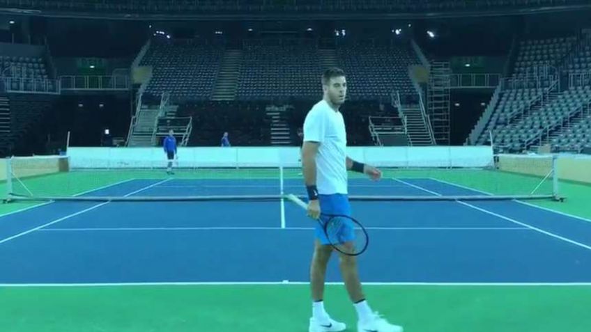 Del Potro y el equipo ya se entrenaron en Croacia