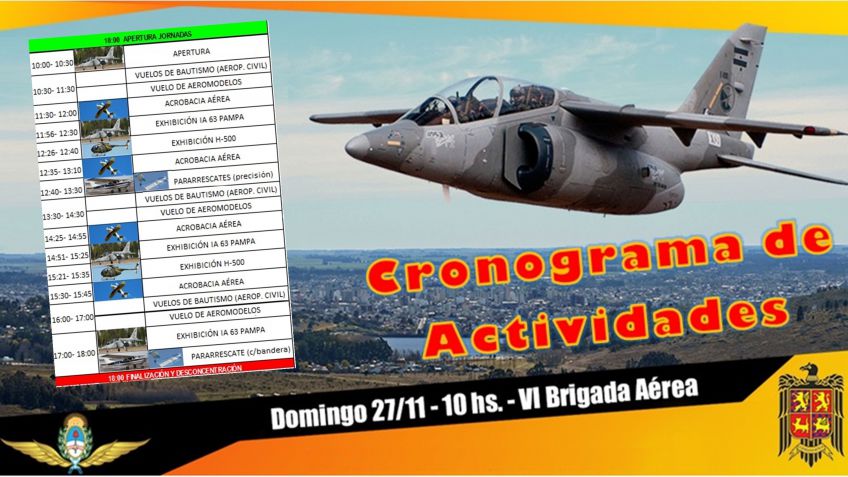 Presentación de los aviones Pampa a la comunidad de Tandil