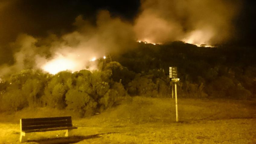 Bomberos trabajaron hasta la madrugada para controlar el incendio