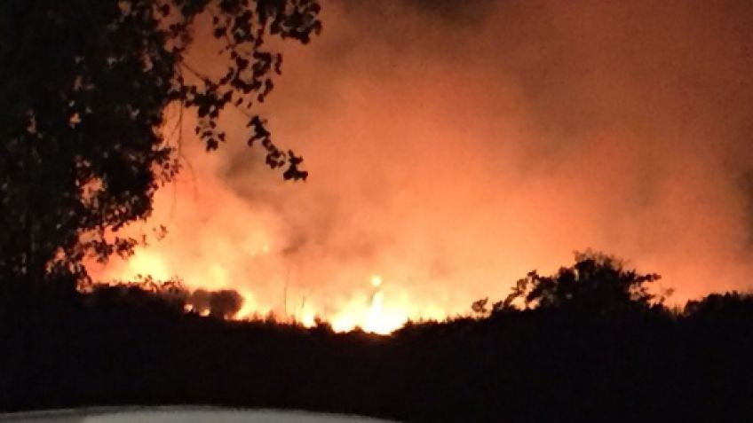 Otro importante incendio afectó pastizales 