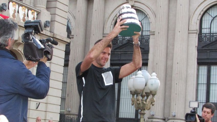 Delpo le presentó a Tandil su nueva conquista: la Copa Davis