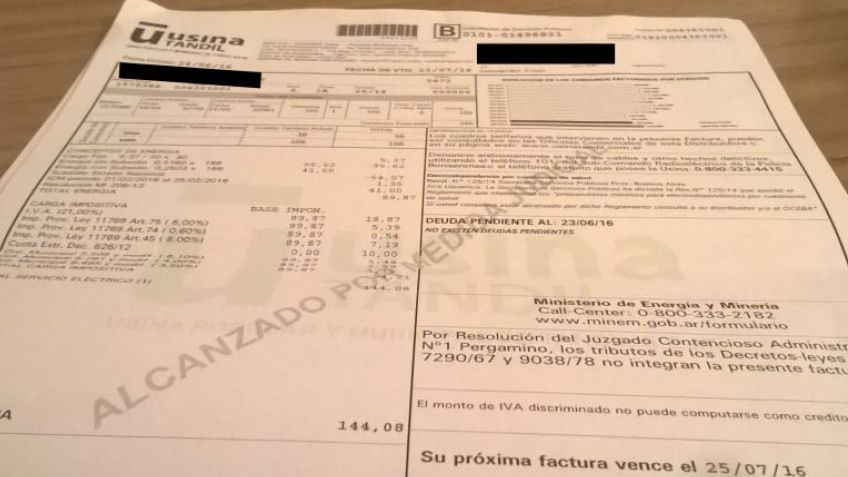 Regularización del calendario de facturación de la Usina de Tandil