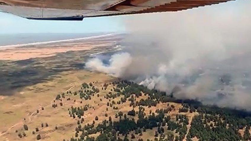 Dotación tandilense colaboró para controlar el fuego en Dorrego