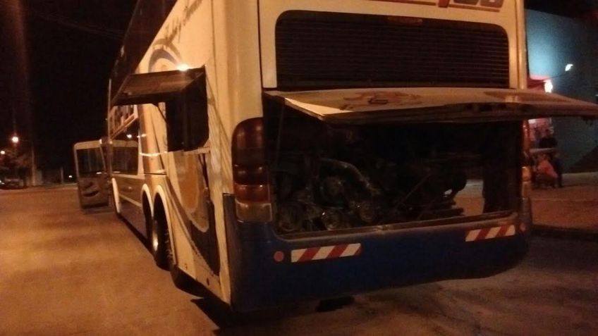 Se incendió un colectivo de larga distancia