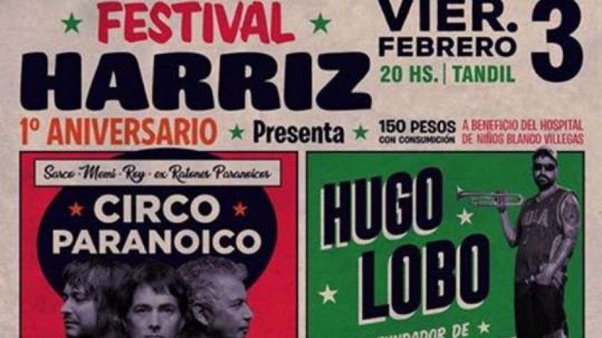 Hugo Lobo, Circo Paranoico y muchos más a beneficio del Hospital de Niños