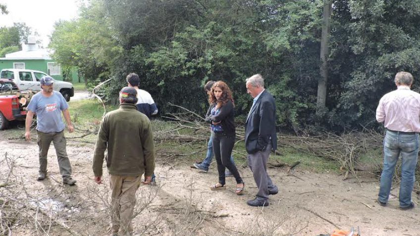 Volvió Lunghi y recorrió las zonas afectadas por el temporal