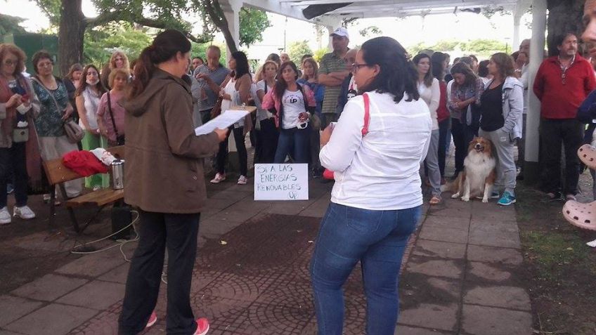 Termoeléctrica en Barker: previo a la votación, hubo manifestación de vecinos