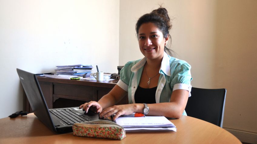 Irina, la "nueva" en la Casa de la Cultura