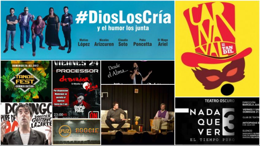 Agenda de espectáculos para el fin de semana