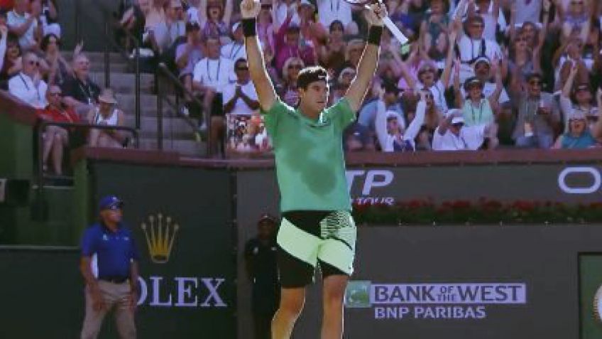 Del Potro arrancó con el pie derecho en Indian Wells: venció a Delbonis