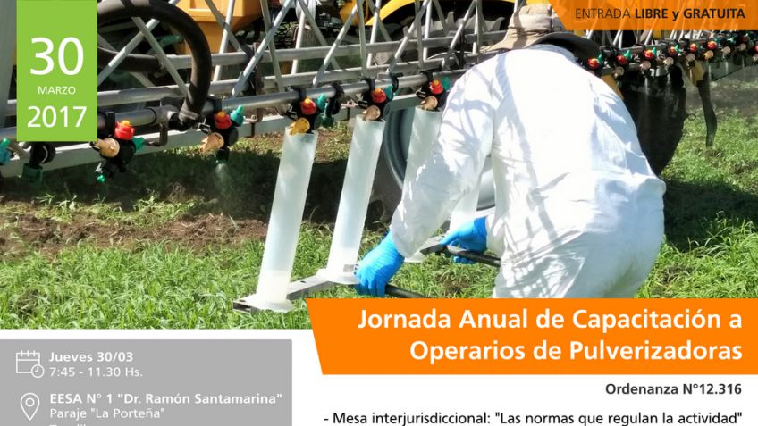 Se realizará una jornada de capacitación para operarios de pulverizadoras
