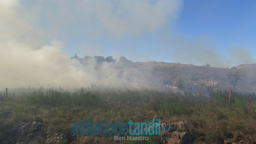 El fuego se hizo presente en el pie de Las Ánimas