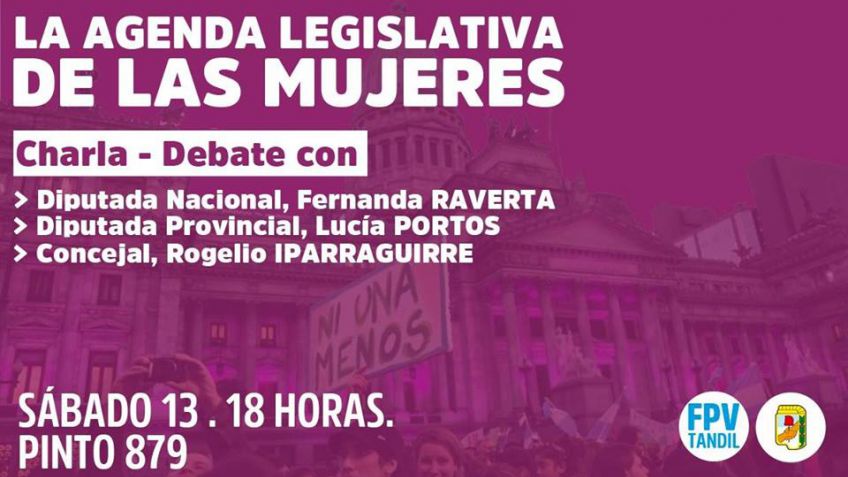 Diputadas y Concejales del PJ-FPV debatirán la agenda legislativa de las mujeres