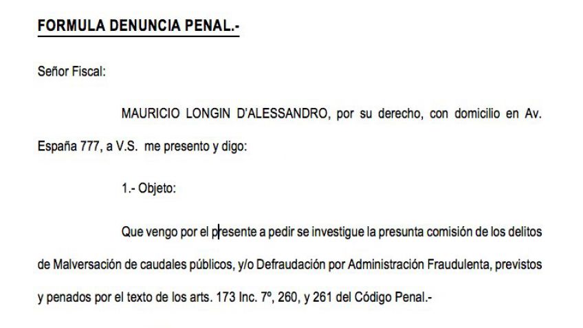 DAlessandro presentó la denuncia por las cloacas en Vela y el "gordito tocador de hombros"