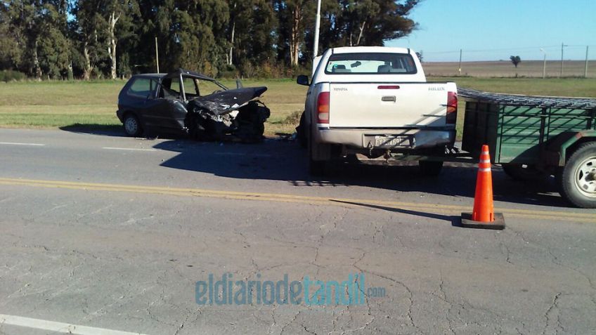 Una mujer mayor herida en fuerte choque en el acceso a Cerro Leones