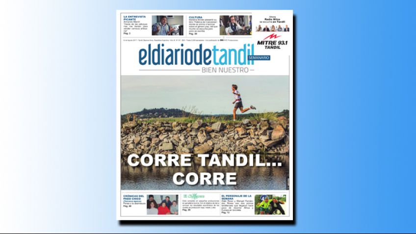 "Corre Tandil... corre", la tapa del Semanario