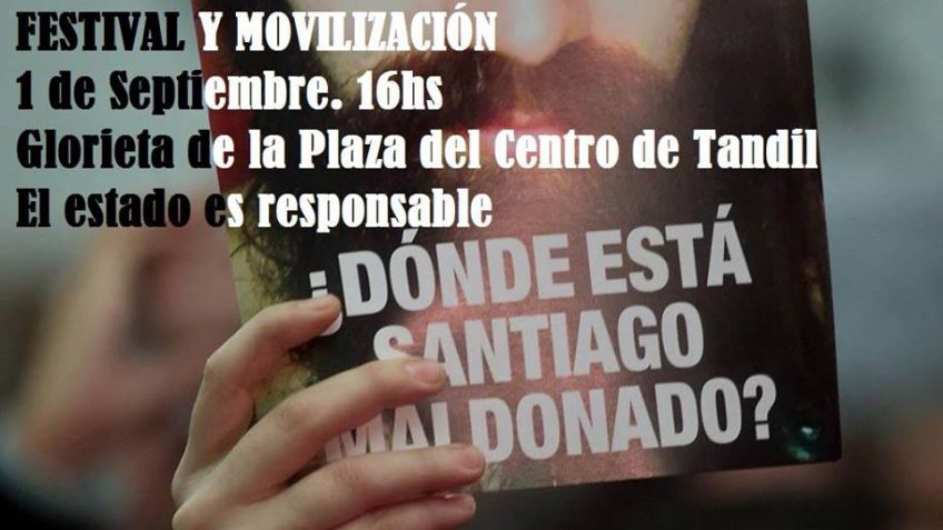Con festival y movilización, Tandil pedirá por la aparición de Santiago Maldonado