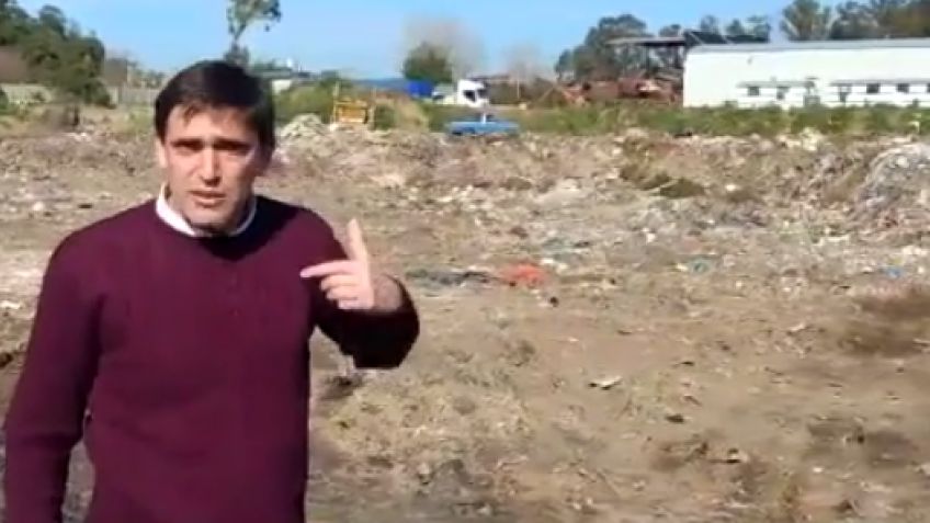 Iparraguirre denunció un "basural clandestino" en la Ruta 30